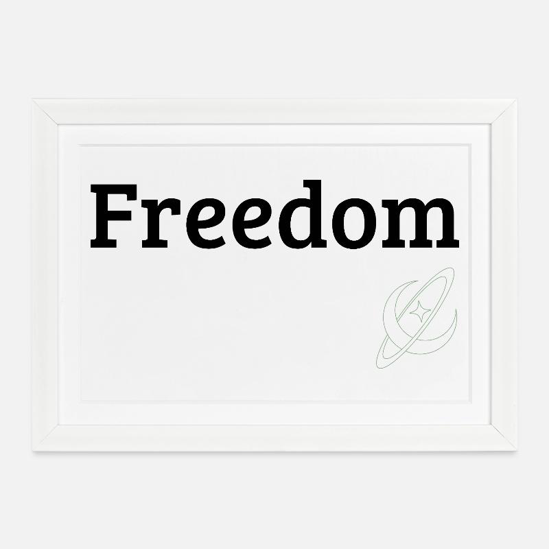 Freedom - Gerahmtes Poster (37 × 27 cm) - Weiß