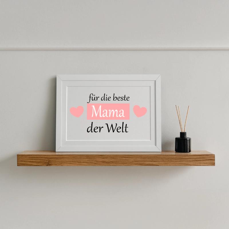 Muttertags Geschenk Mutter Muttertag Geschenkidee  Gerahmtes Poster (37 × 27 cm)