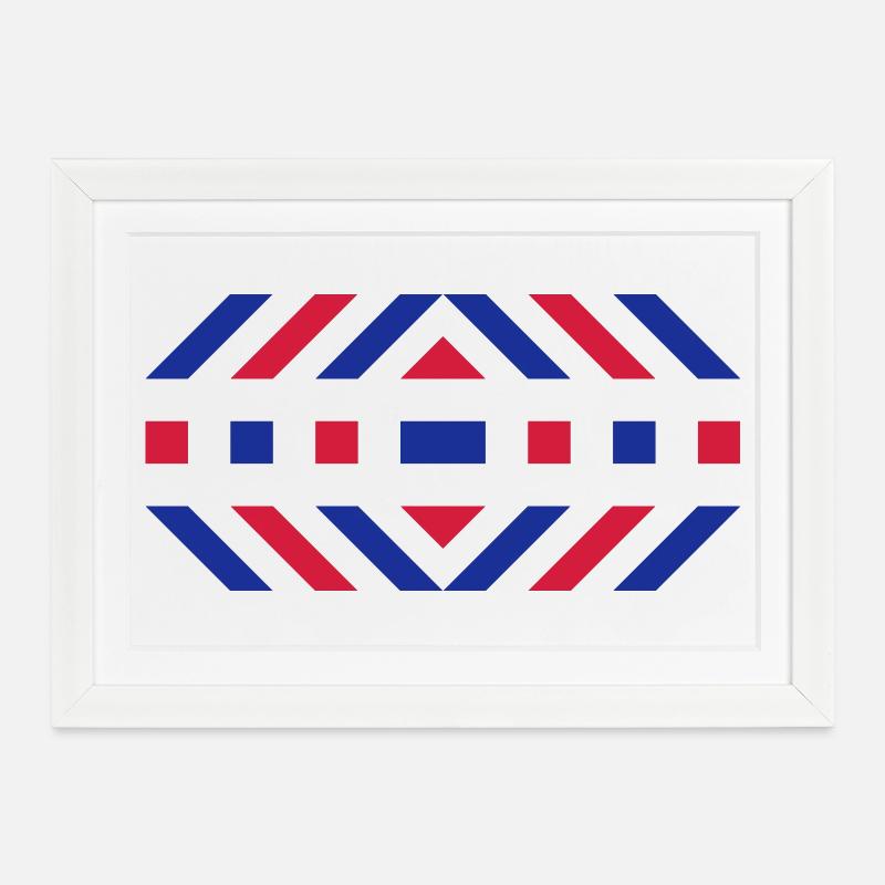 Muster - Gerahmtes Poster (37 × 27 cm) - Weiß