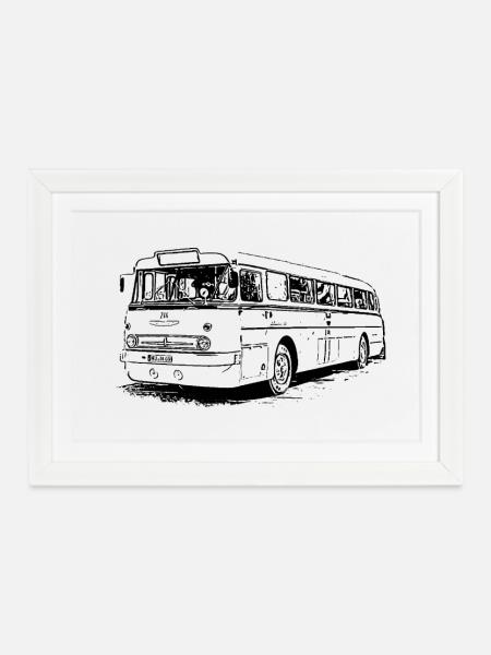 Ikarus 66 - Gerahmtes Poster (37 × 27 cm) - Weiß