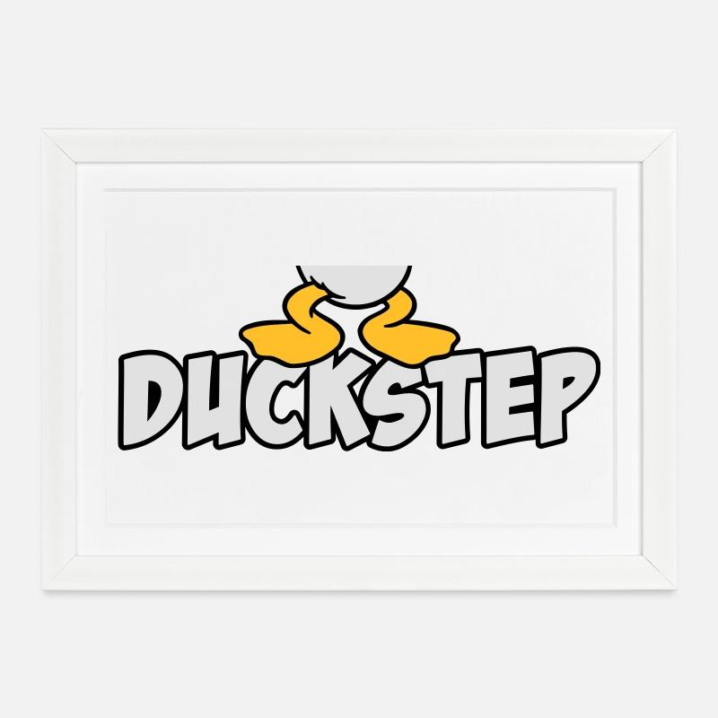 Duckstep (Dubstep) - Framed poster (37 × 27 cm) - white