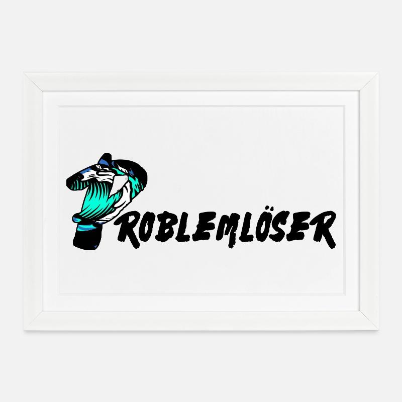 Texte de résolution de problèmes - Affiche encadrée (37 × 27 cm) - blanc