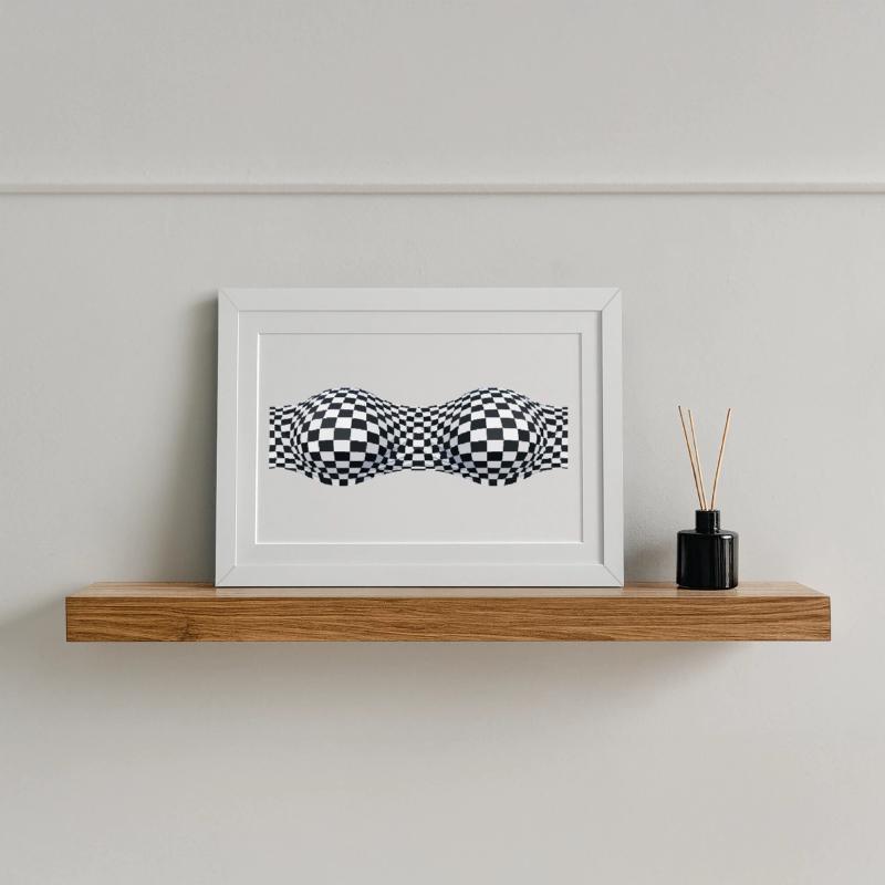 Folded Checkered Patterns Framed poster (37 × 27 cm)
