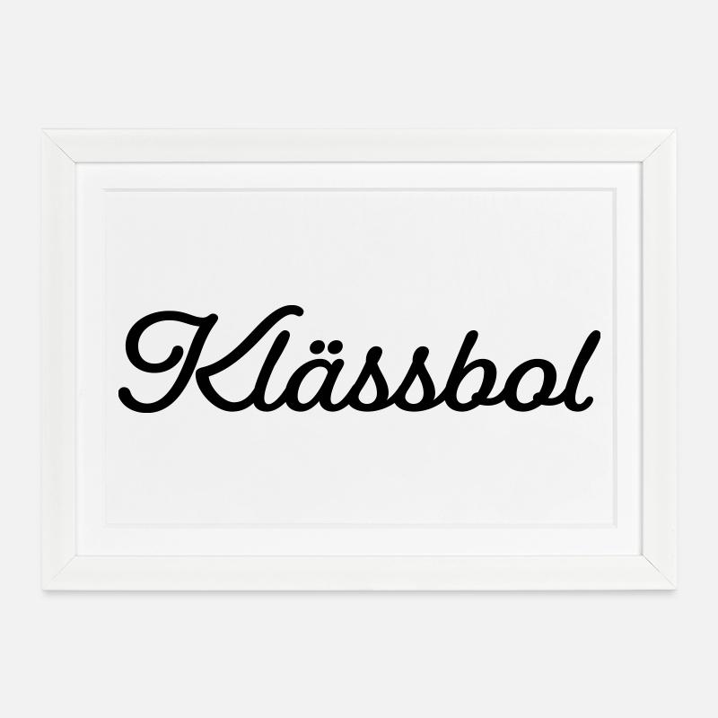 Klässbol noir - Affiche encadrée (37 × 27 cm) - blanc