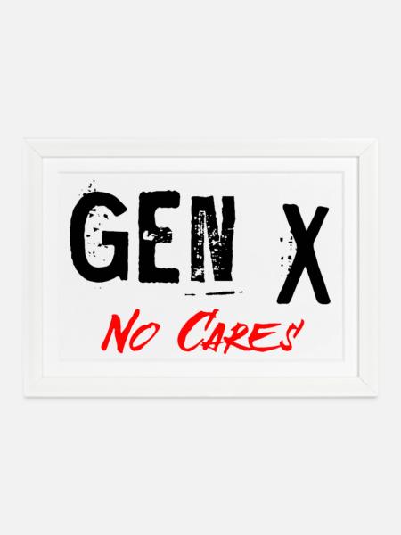 Gen X - Gerahmtes Poster (37 × 27 cm) - Weiß