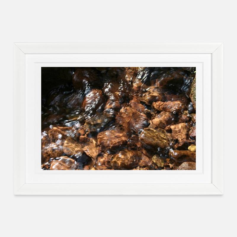 Ruisseau de la Forêt-Noire - Affiche encadrée (37 × 27 cm) - blanc