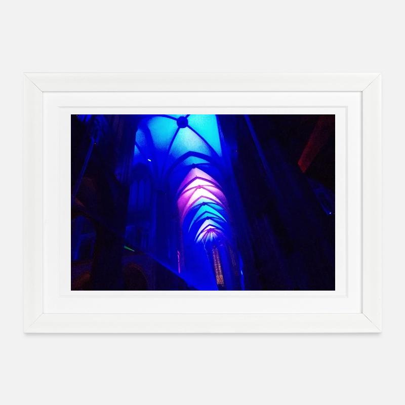 Kölner Dom - Gerahmtes Poster (37 × 27 cm) - Weiß