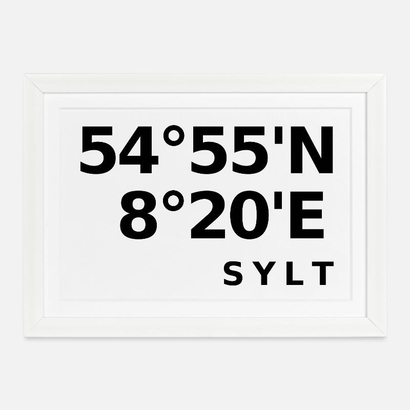 Sylt - Framed poster (37 × 27 cm) - white