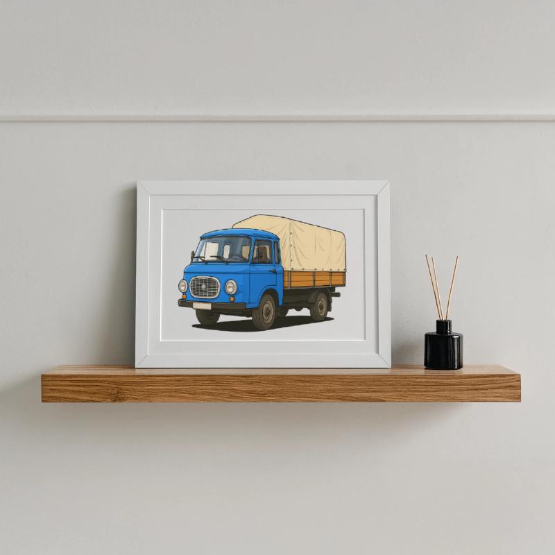 Ost-Pritsche Gerahmtes Poster (37 × 27 cm)