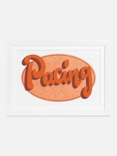 Pacing - Gerahmtes Poster (37 × 27 cm) - Weiß