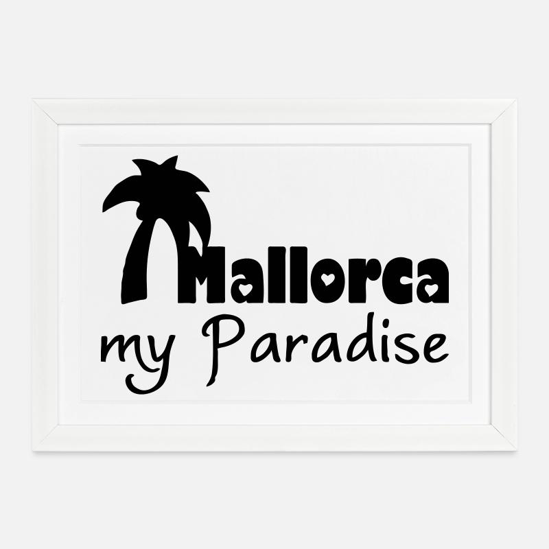 Mallorca Paradise - Framed poster (37 × 27 cm) - white