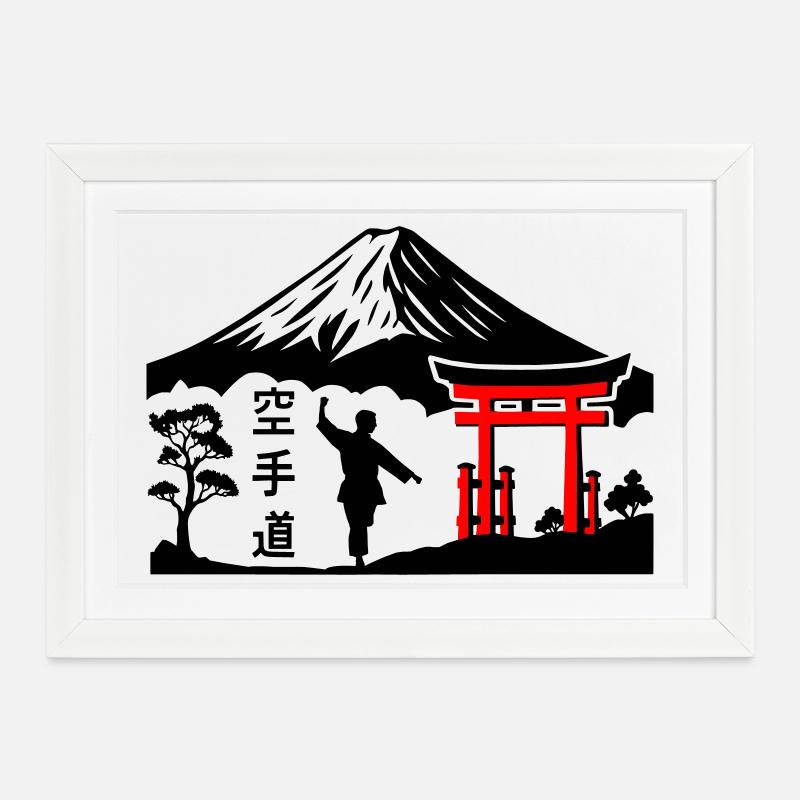 Karaté Nature - Affiche encadrée (37 × 27 cm) - blanc
