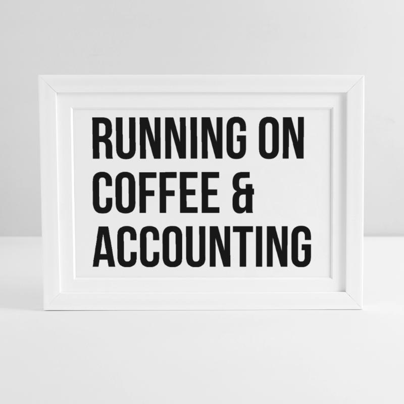 Comptable Comptable Comptable Affiche encadrée (37 × 27 cm)