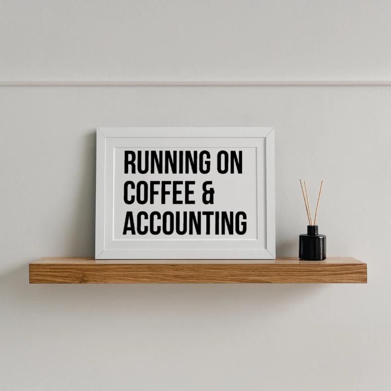 Comptable Comptable Comptable Affiche encadrée (37 × 27 cm)