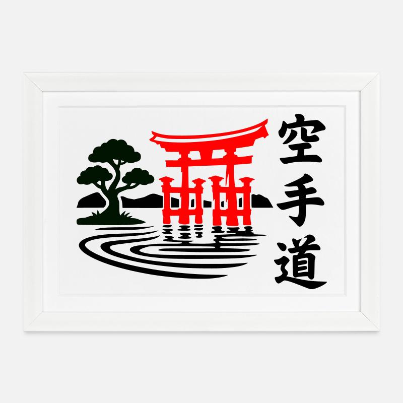 Karaté Nature - Affiche encadrée (37 × 27 cm) - blanc