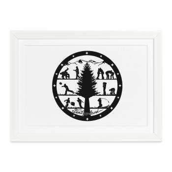 Schwingfest - Gerahmtes Poster (37 × 27 cm) - Weiß - Vorne