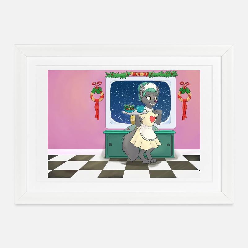 Venill from Vettirfolk - Framed poster (37 × 27 cm) - white
