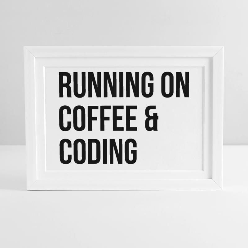 Codierung Codierung Codierung Gerahmtes Poster (37 × 27 cm)