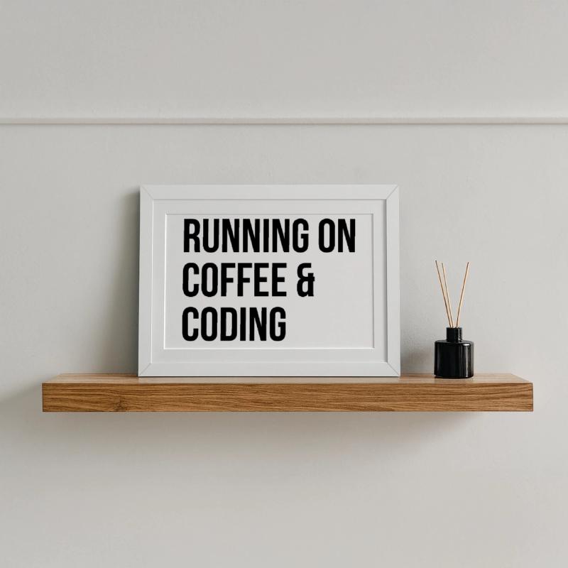 Coding Coding Coding Framed poster (37 × 27 cm)