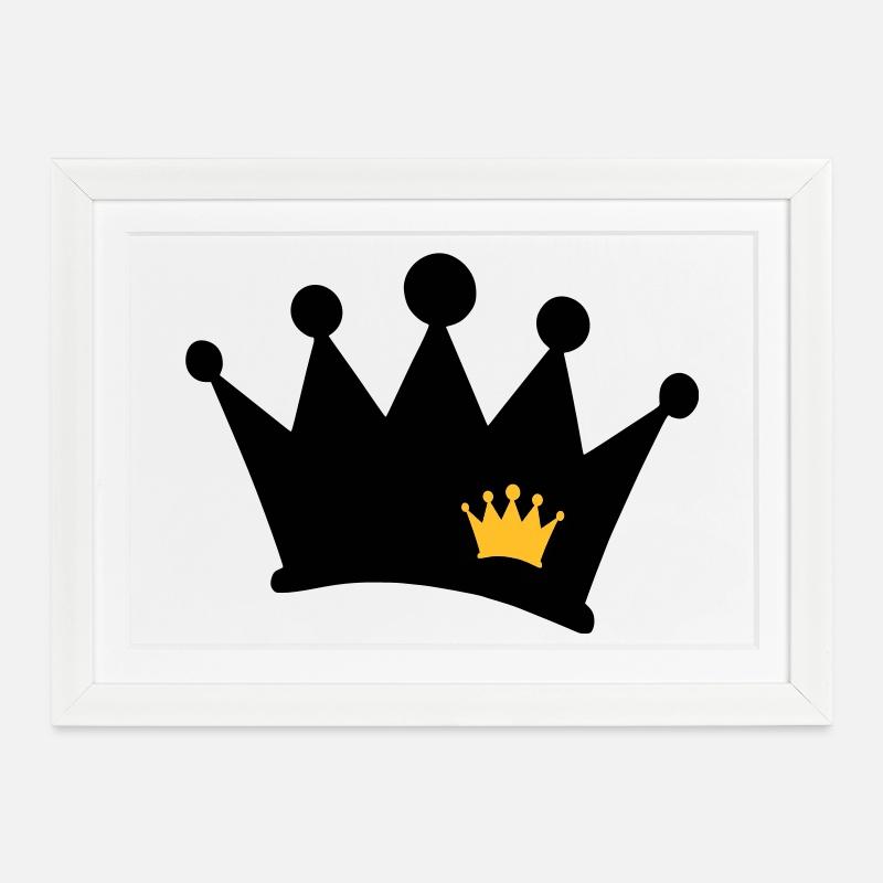 Couronne - Affiche encadrée (37 × 27 cm) - blanc