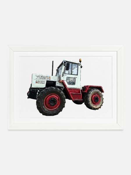 Kraftvoller Klassiker - Gerahmtes Poster (37 × 27 cm) - Weiß