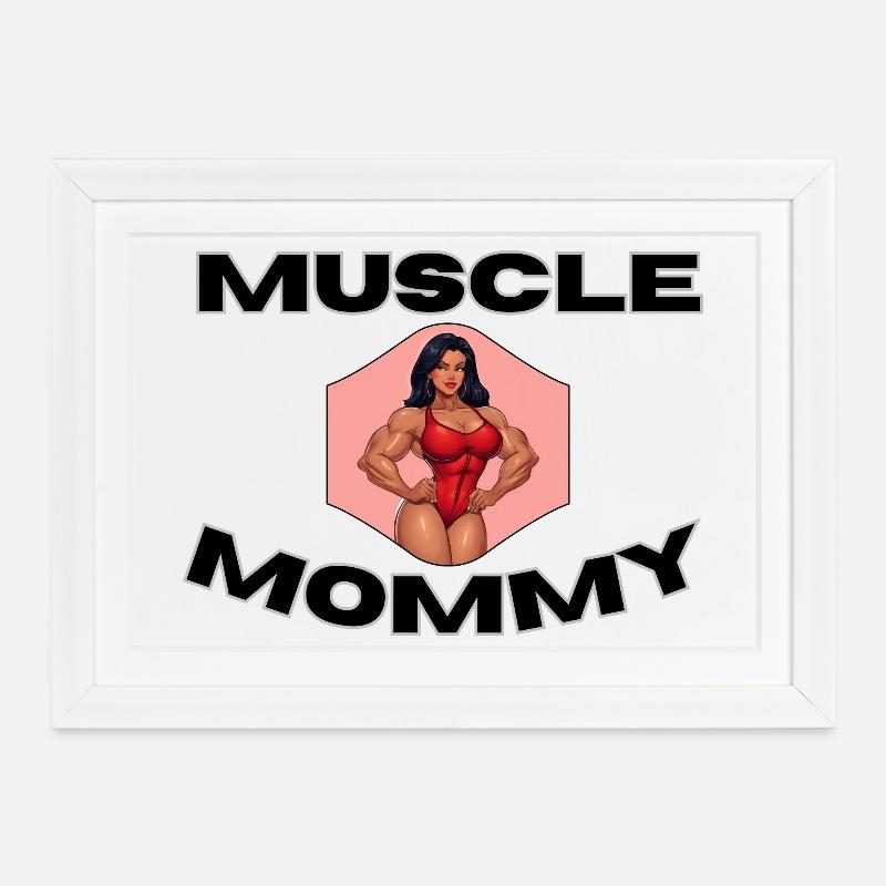 Muscle Mommy Kraftdesign - Framed poster (37 × 27 cm) - white