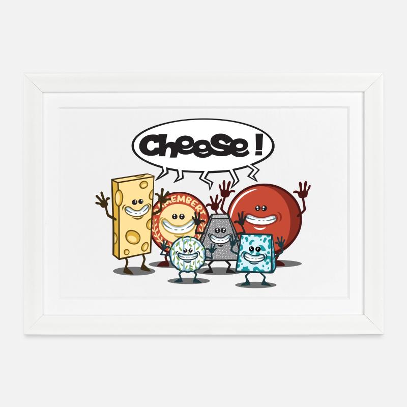 Cheese - Affiche encadrée (37 × 27 cm) - blanc