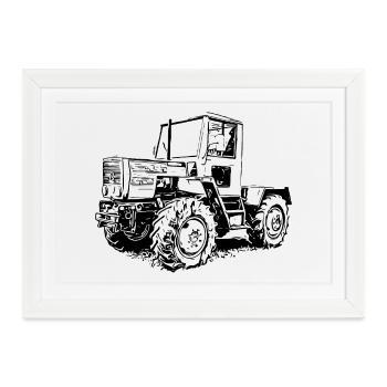 MB trac 800 - Gerahmtes Poster (37 × 27 cm) - Weiß - Vorne