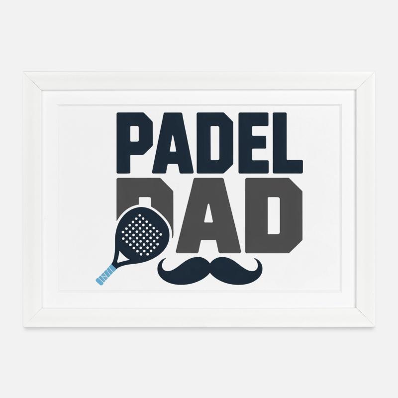 Padel Dad - Affiche encadrée (37 × 27 cm) - blanc