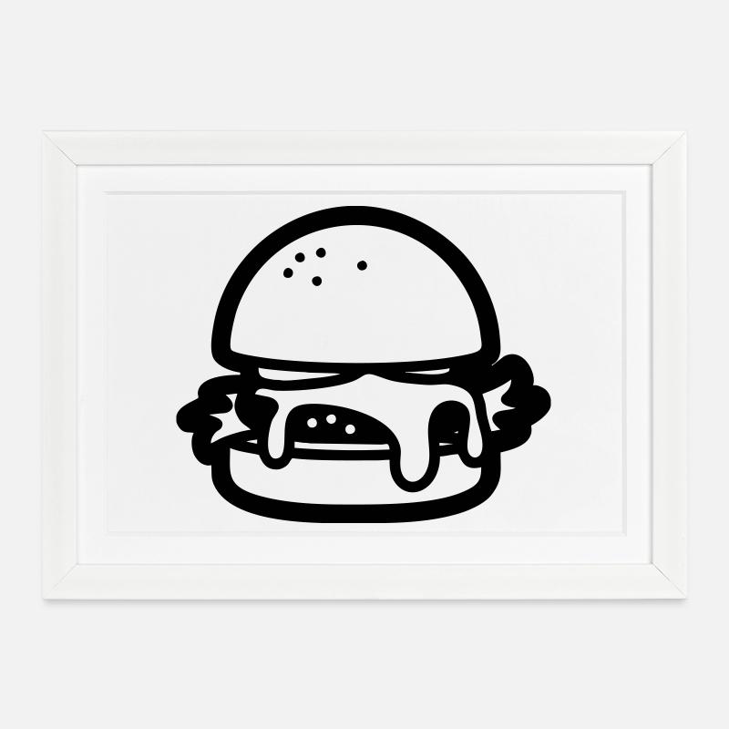 Cheesburger - Framed poster (37 × 27 cm) - white