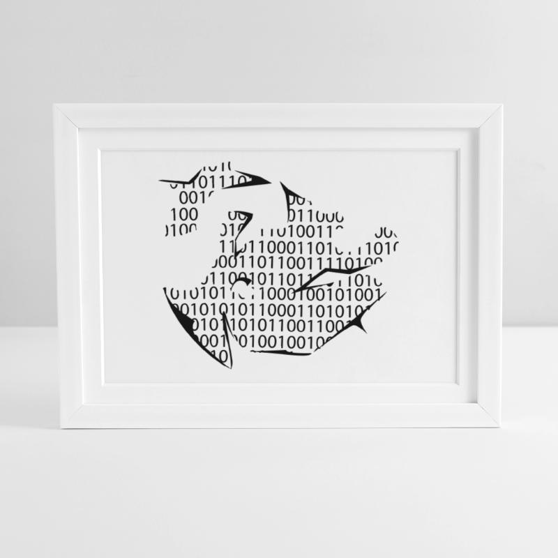 binary code Framed poster (37 × 27 cm)