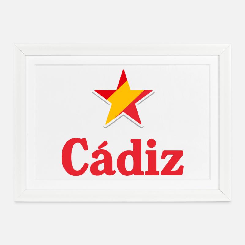 Étoiles d’Espagne - Cadix - Affiche encadrée (37 × 27 cm) - blanc
