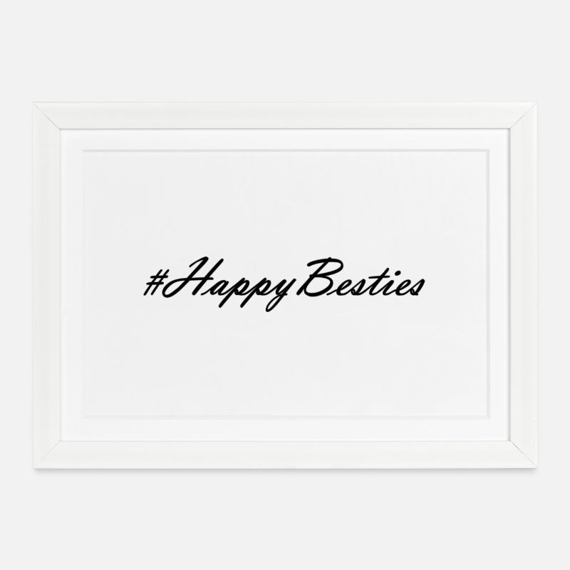 Les joyeux besties - Affiche encadrée (37 × 27 cm) - blanc