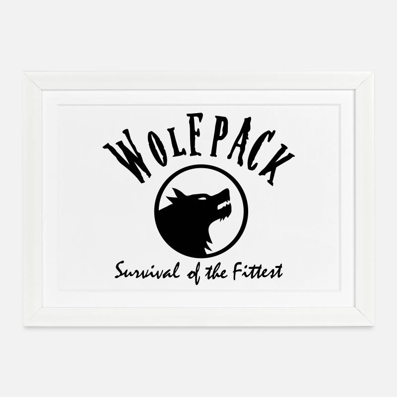 wolfpack - Gerahmtes Poster (37 × 27 cm) - Weiß