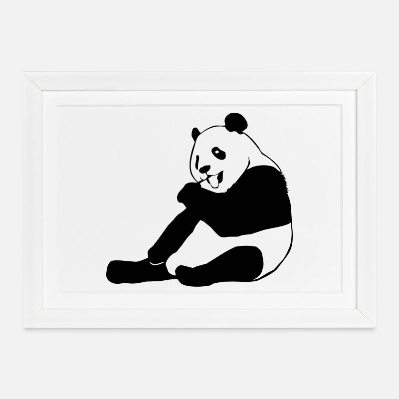 ours panda, ours, image ours - Affiche encadrée (37 × 27 cm) - blanc