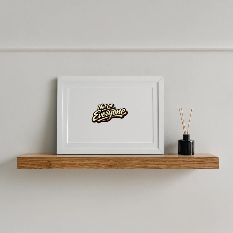 Not for Everyone Retro Script Tee Gerahmtes Poster (37 × 27 cm)