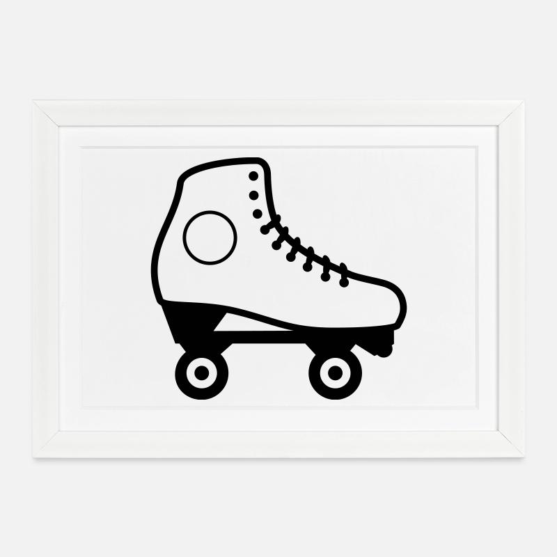 Artistic Roller Skate - Framed poster (37 × 27 cm) - white
