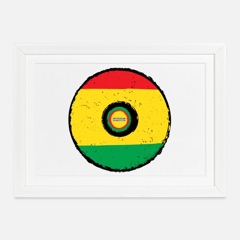 Disque Underground Soundsystem - Affiche encadrée (37 × 27 cm) - blanc