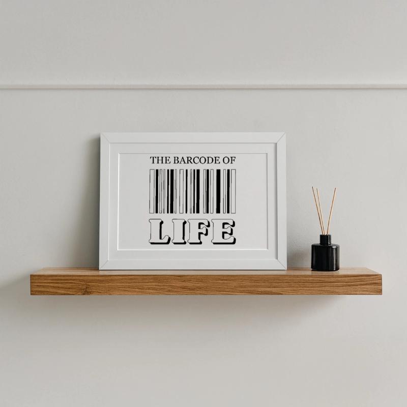 Le code-barres de la vie / Der Strichcode des Lebens Affiche encadrée (37 × 27 cm)