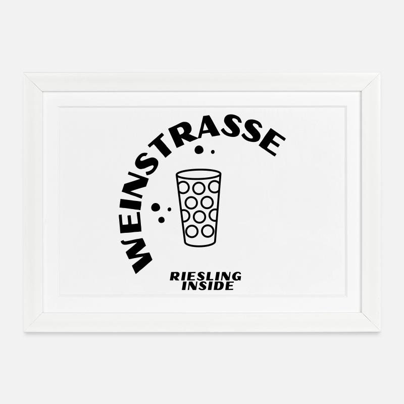 Weinstrasse 24 - Affiche encadrée (37 × 27 cm) - blanc