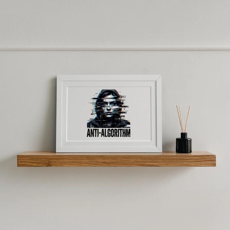 Anti Algorithm Digital Gerahmtes Poster (37 × 27 cm)
