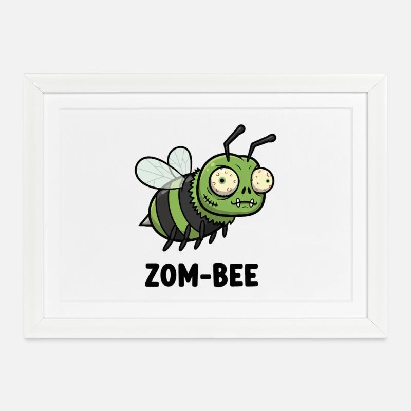 Buzzing Dead - Framed poster (37 × 27 cm) - white