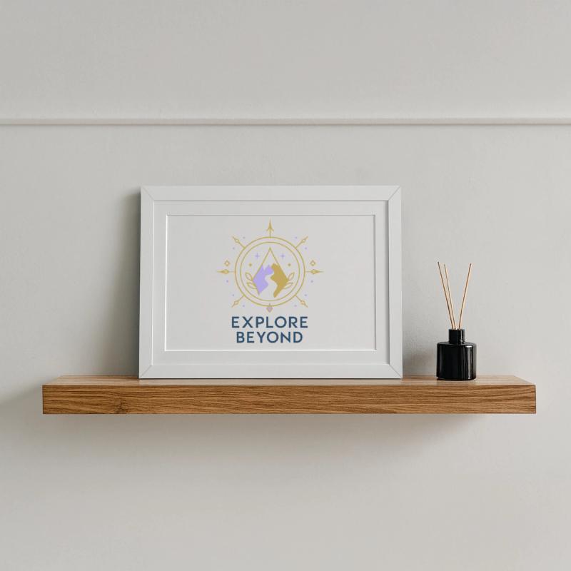 Explore Beyond Compass Framed poster (37 × 27 cm)
