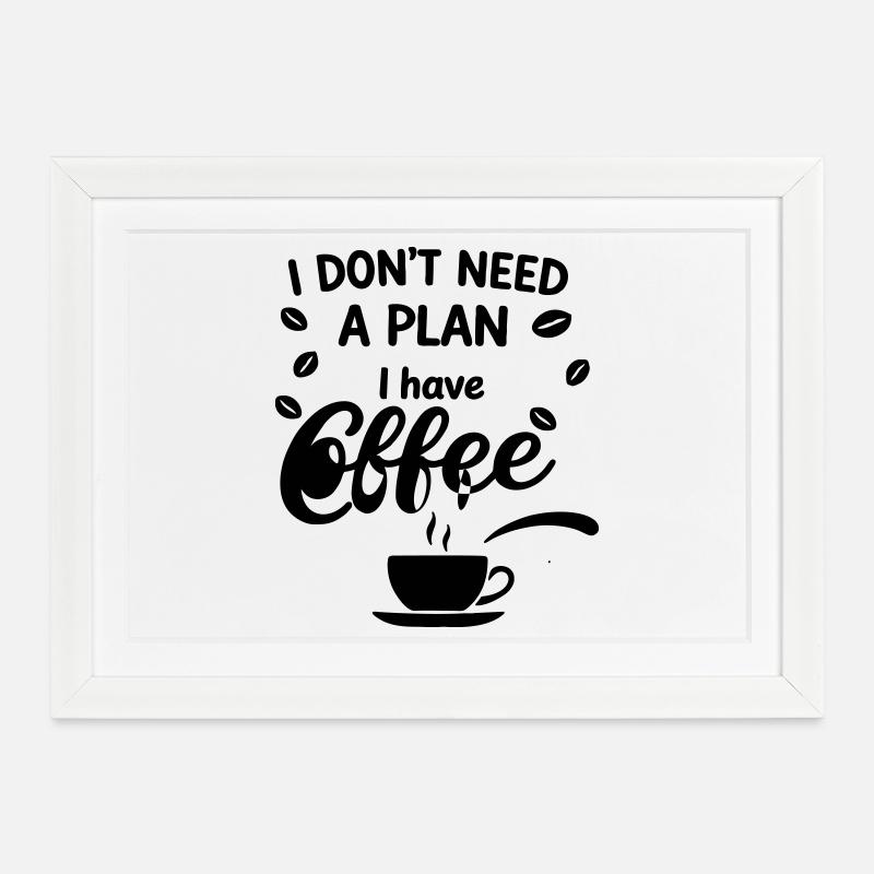 Coffee - Framed poster (37 × 27 cm) - white
