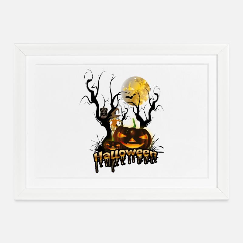 Halloween - Affiche encadrée (37 × 27 cm) - blanc