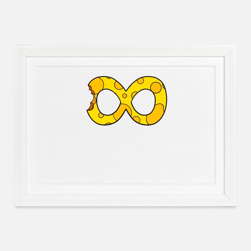 Fromage Infinite - Affiche encadrée (37 × 27 cm) - blanc