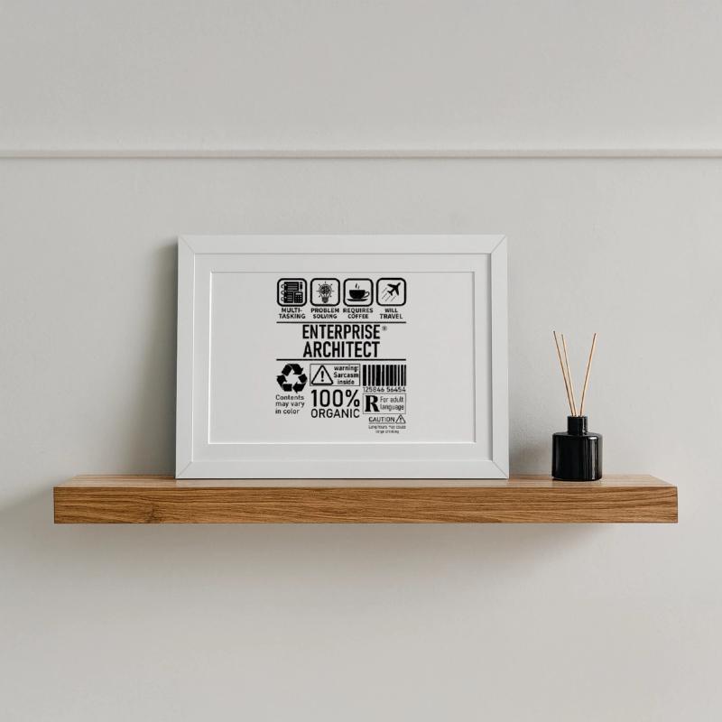 Enterprise Architect multi tasking problem solving Affiche encadrée (37 × 27 cm)