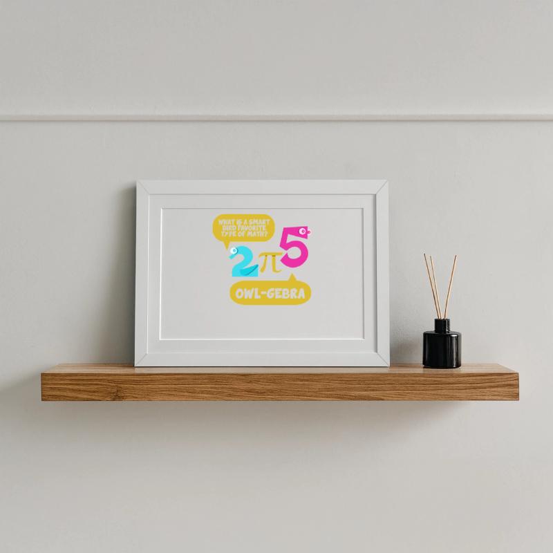 Math Math Math Professeur de mathématiques Mathématicien Affiche encadrée (37 × 27 cm)