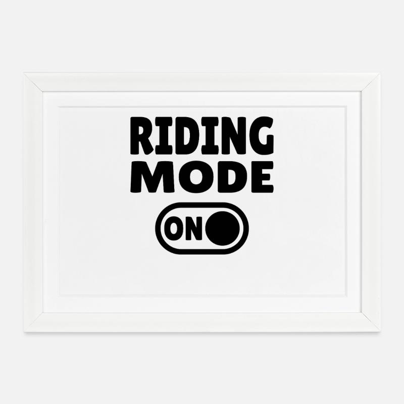 Mode Équitation ACTIVÉ – Sport Équestre - Affiche encadrée (37 × 27 cm) - blanc