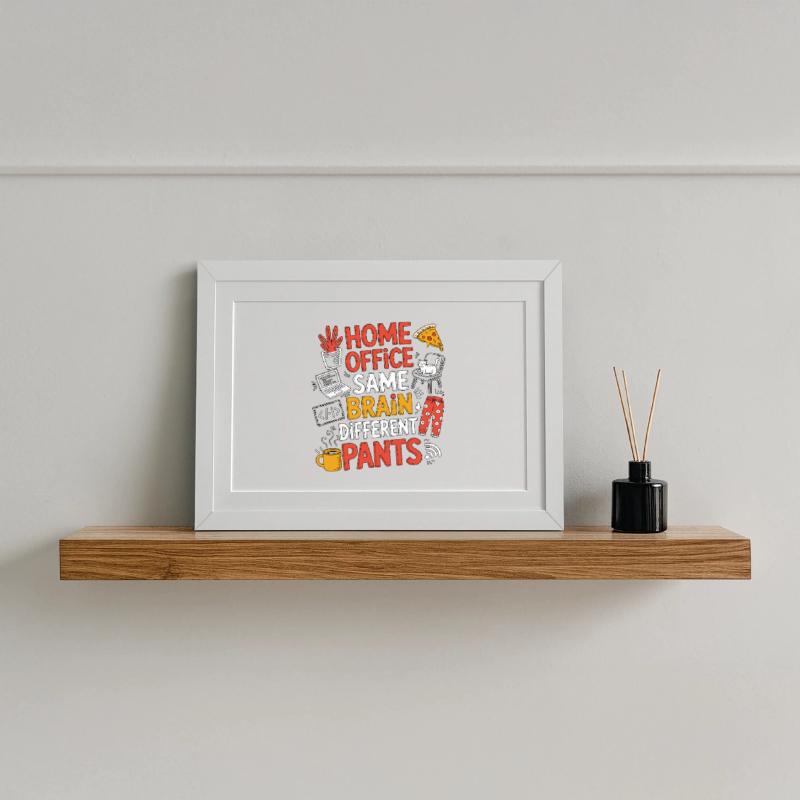 Remote Developer Home Office Same Web Developer Gerahmtes Poster (37 × 27 cm)
